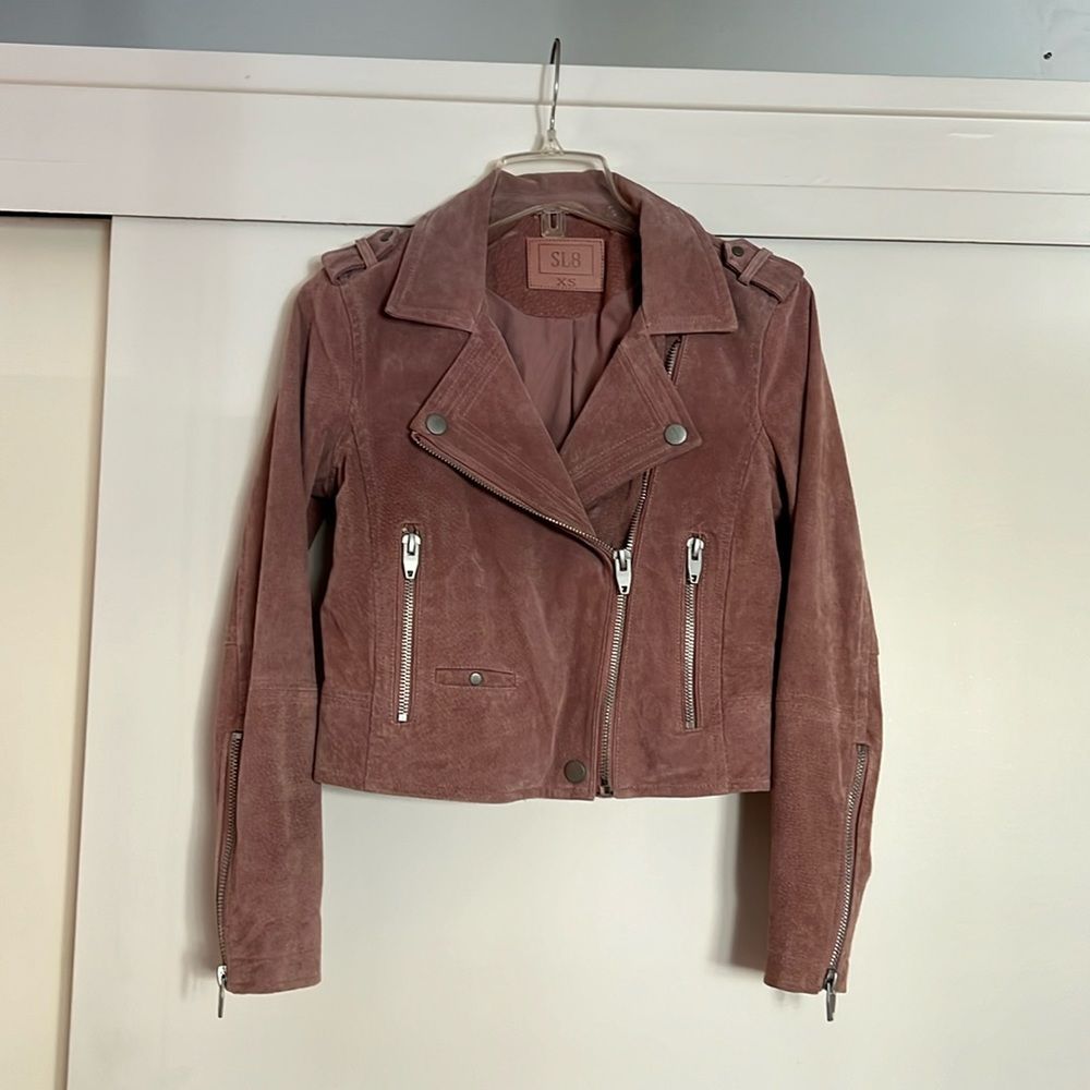 Sl8 Pink Suede Jacket Size: Xs
